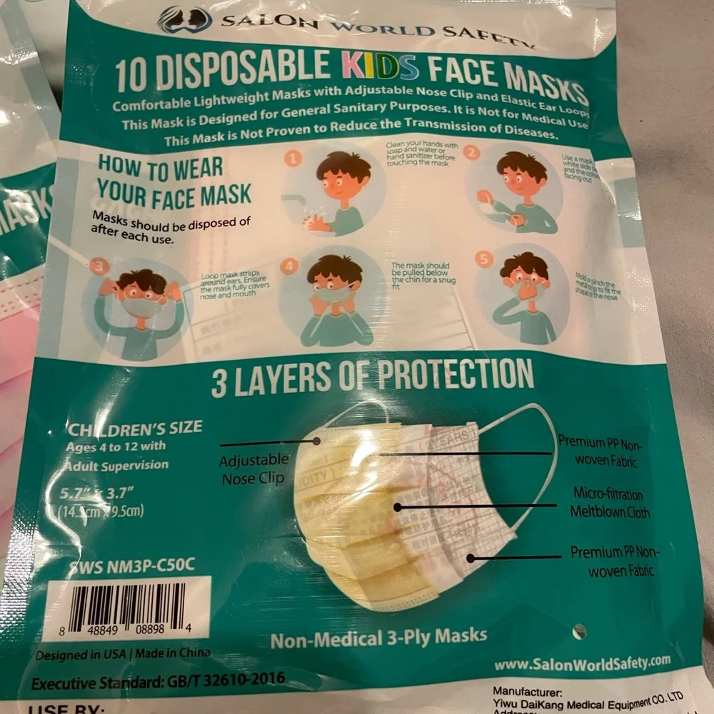 80 Kids face masks